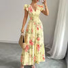 Load image into Gallery viewer, Summer Elegant Women's Floral Print V Neck Sleeveless Hoilday Beach Long Dress