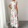 Load image into Gallery viewer, Summer Elegant Women's Floral Print V Neck Sleeveless Hoilday Beach Long Dress