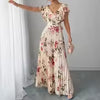 Load image into Gallery viewer, Women's Summer Hot Sale Digital Print Dress – Pleated Ruffled Waist Romantic Vacation Maxi Euro American