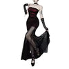 Load image into Gallery viewer, 2026 New Dark Gothic Wine Red Strapless Mermaid Dress Mesh Patch Bodycon Wrap Hip Alt Party Maxi Dress