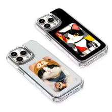 AERMY NFC Phone Case Crystal Clear Style Smart E Ink Screen Phone Cover for IPhone 13 14 15 16 Por Max Plus