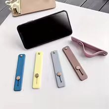 Colored Mobile Phone Grip and Stand – Compact, Multi-Functional Push-Pull Ring Holder with Secure Hand Band