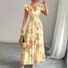 Load image into Gallery viewer, Summer Elegant Women's Floral Print V Neck Sleeveless Hoilday Beach Long Dress