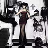 Load image into Gallery viewer, 2026 New Dark Gothic Wine Red Strapless Mermaid Dress Mesh Patch Bodycon Wrap Hip Alt Party Maxi Dress