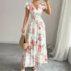 Load image into Gallery viewer, Summer Elegant Women's Floral Print V Neck Sleeveless Hoilday Beach Long Dress