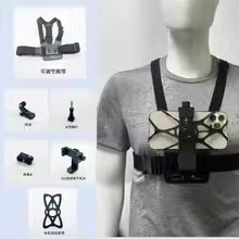Chest Mount Strap for First Person Shooting, Sports Camera Phone Holder Outdoor Cycling Live Streaming Accessory