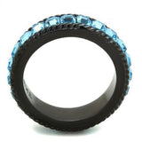 Load image into Gallery viewer, TK1867 - IP Black(Ion Plating) Stainless Steel Ring with Top Grade