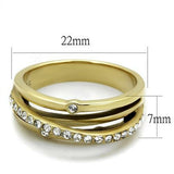 Load image into Gallery viewer, TK2611 - IP Gold(Ion Plating) Stainless Steel Ring with Top Grade