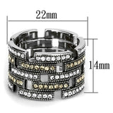 Load image into Gallery viewer, TK2987 - High polished (no plating) Stainless Steel Ring with Top