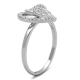 Load image into Gallery viewer, TS192 - Rhodium 925 Sterling Silver Ring with AAA Grade CZ  in Clear