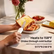Heated Butter Table-knife Wireless Heated Electric Spreader For Cold Butter & Cheese Effortlessly Soften & Apply With Dual Heat