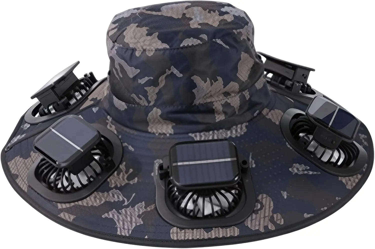 New Summer 6 Fans Solar Fan Hat Breathable UV Protection Wide Brim Sun Cap Fan Visor Cap For Men Outdoor Hiking Camping Fishing