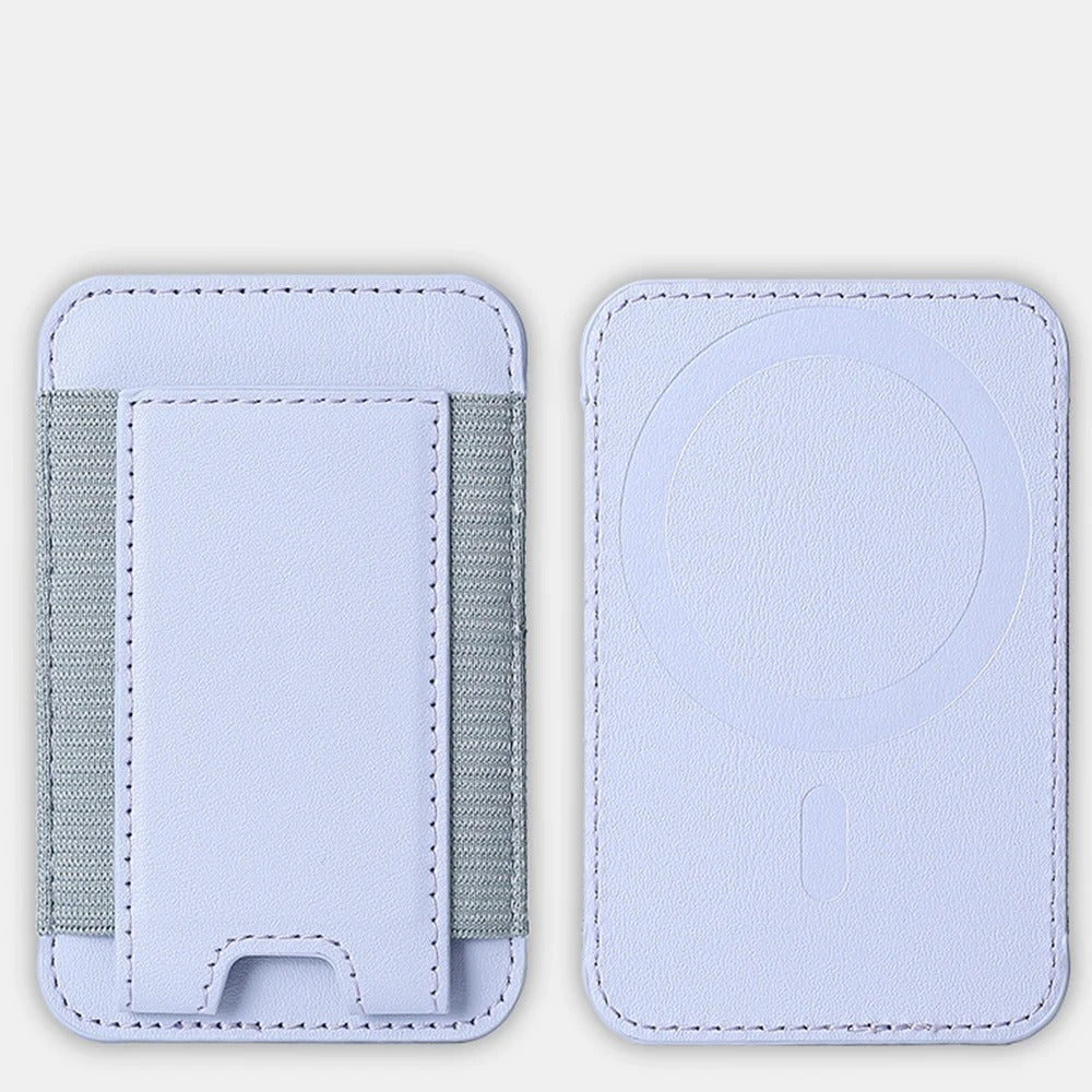 For Magsafe Card Holder Wallet Elastic Leather Pattern Case For iPhone 16 15 12 13 14 17Pro Max S25 Ultra Magnet Phone Bag Cover
