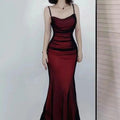 Elegant Women's Party Maxi Dresses Sexy Skinny Backless Spaghetti Strap Dress Female Summer Birthday Evening Club Long Dress