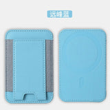 Load image into Gallery viewer, For Magsafe Card Holder Wallet Elastic Leather Pattern Case For iPhone 16 15 12 13 14 17Pro Max S25 Ultra Magnet Phone Bag Cover