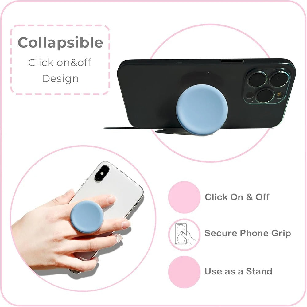 PopSockets Adhesive Phone Grip, Holder- Black | Secure Comfortable Hold, Anti-Drop, Kickstand, Black, iPad, Removable, Popper