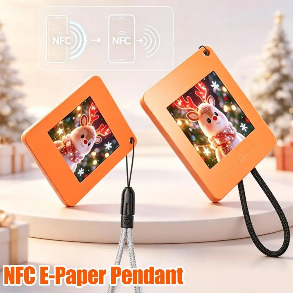 NFC E-Ink Phone Charm for iphone Battery-Free Smart Tag Customizable Display Bag Pendant Accessory