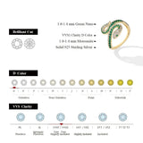 Load image into Gallery viewer, CHARMING Original Snake Moissanite Rings Handmade Lab Diamond Open Ring S925 Silver Men Woman Party Fine Jewelry Gifts Wholesale