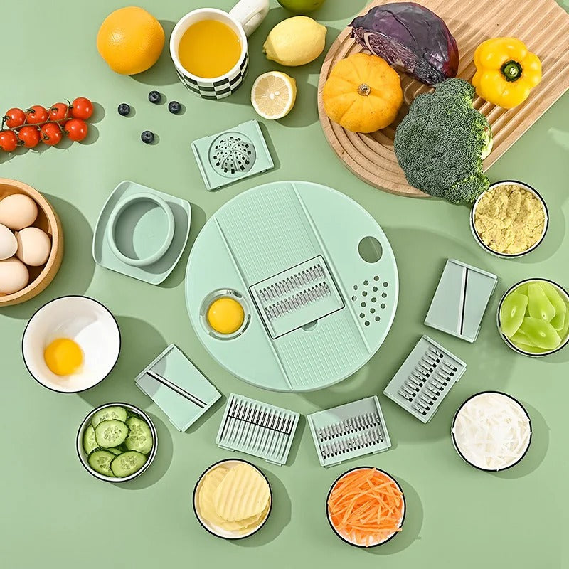 Multi-Functional Vegetable Salad Dehydrator Vegetable Cutter Household Cucumber and Potato Slices Drain Basket Fruit Drain Water