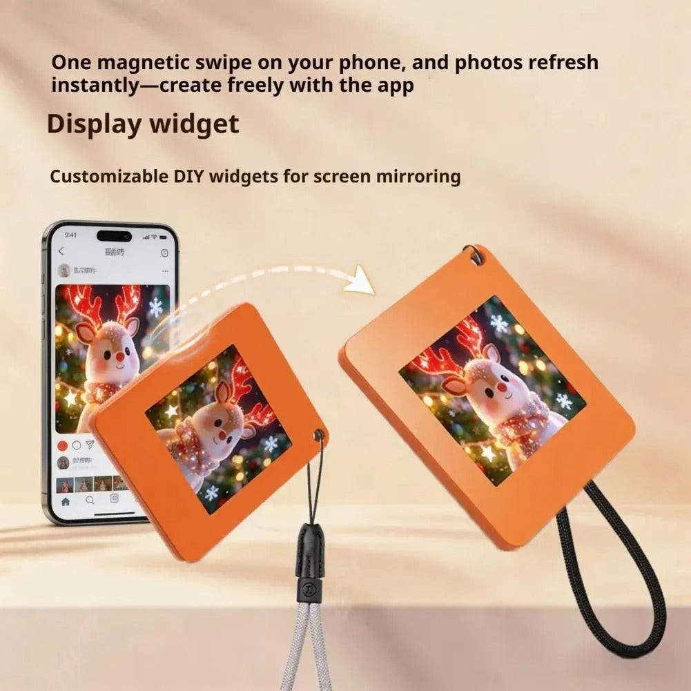NFC E-Ink Phone Charm for iphone Battery-Free Smart Tag Customizable Display Bag Pendant Accessory