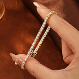 Load image into Gallery viewer, Rrjzz 3mm/4mm/5mm D-Color Full Moissanite Tennis Bracelet 16cm/17cm/18cm/19cm Eternal Charm Bracelets for Women Jewelry Gifts