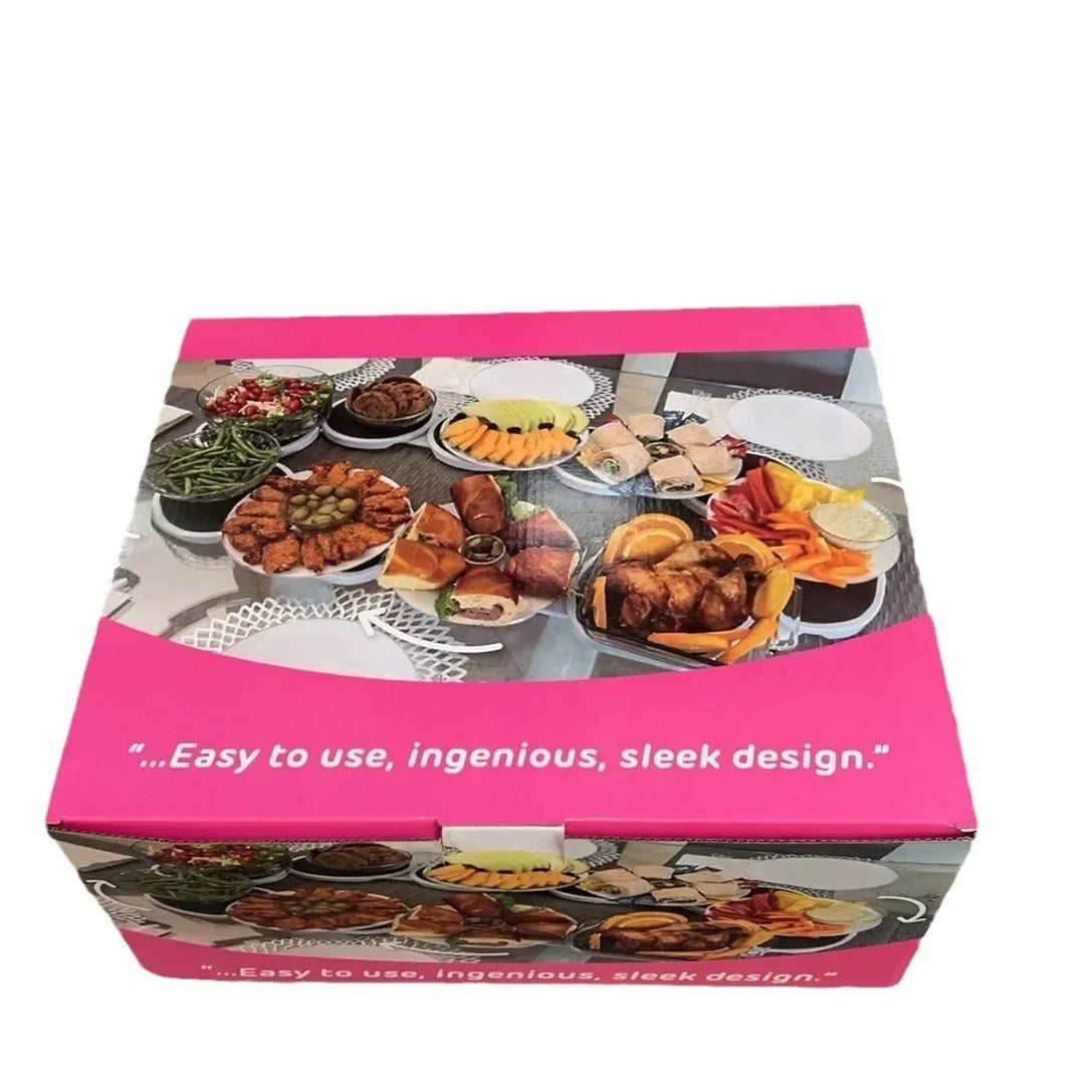 Portable Rotating Food Turntable - Lazy Susan Revolution Tray for Dining Table & Family Gatherings