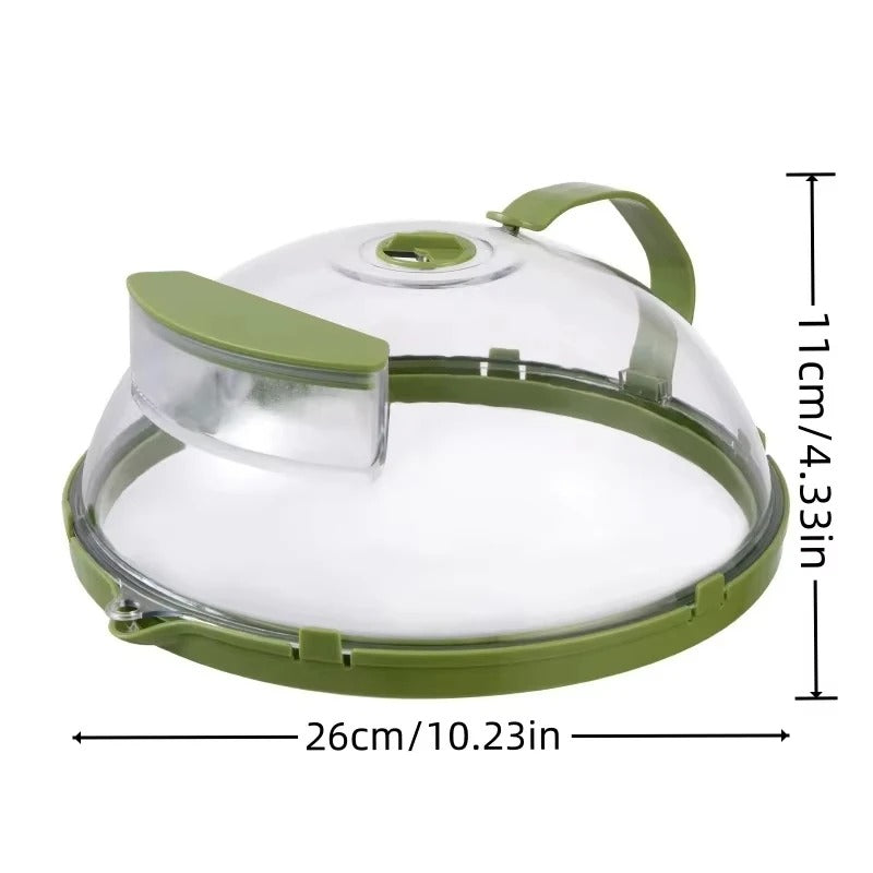Microwave Splash Cover High Temperature Resistant Microwave Guard Lid Transparent Food Heating Cover with Steam Vent and Handle