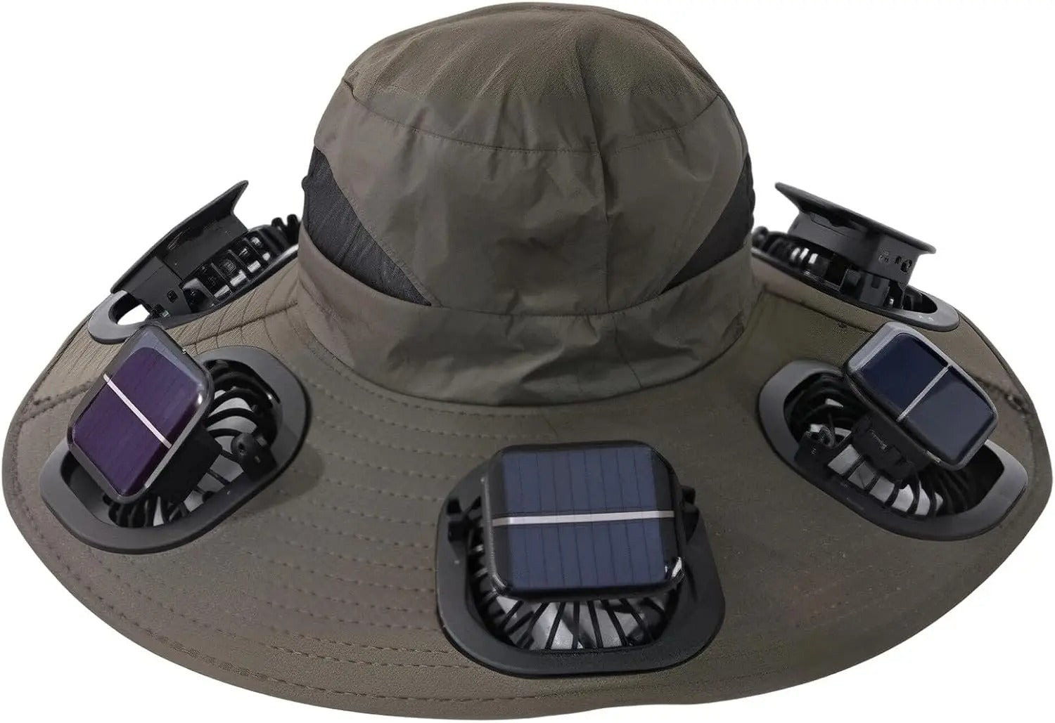 New Summer 6 Fans Solar Fan Hat Breathable UV Protection Wide Brim Sun Cap Fan Visor Cap For Men Outdoor Hiking Camping Fishing