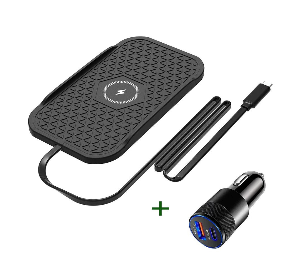 Bonola Silicone Car Wireless Charger Non-Slip Pad for iPhone 17/16/15/14/13 Series Induction Fast Wireless Charging for Samsung